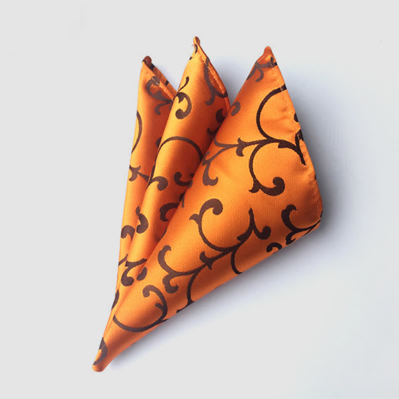 Pañuelo de bolsillo de boda con flores de cachemira de colores para hombre