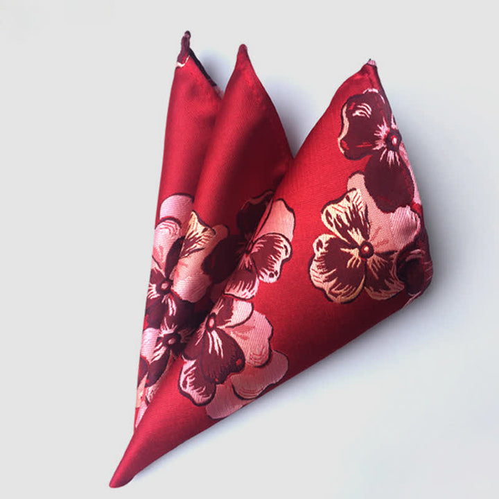 Pañuelo de bolsillo de boda con flores de cachemira de colores para hombre
