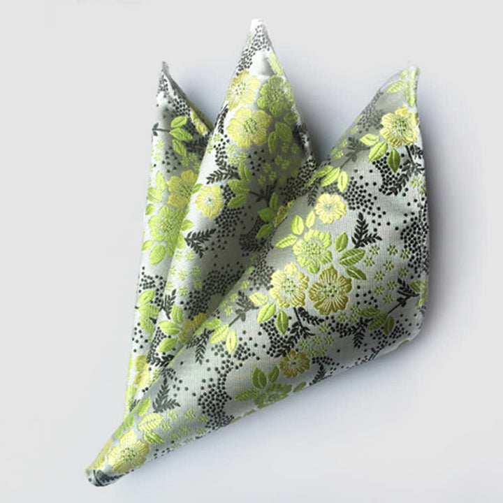 Pañuelo de bolsillo de boda con flores de cachemira de colores para hombre