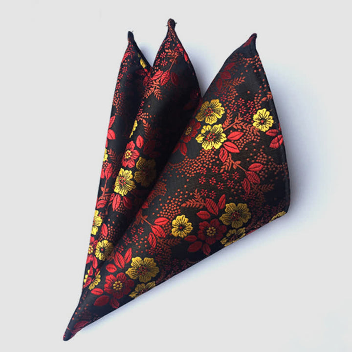 Pañuelo de bolsillo de boda con flores de cachemira de colores para hombre