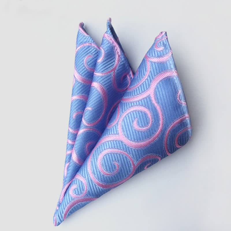 Pañuelo de bolsillo de boda con flores de cachemira de colores para hombre