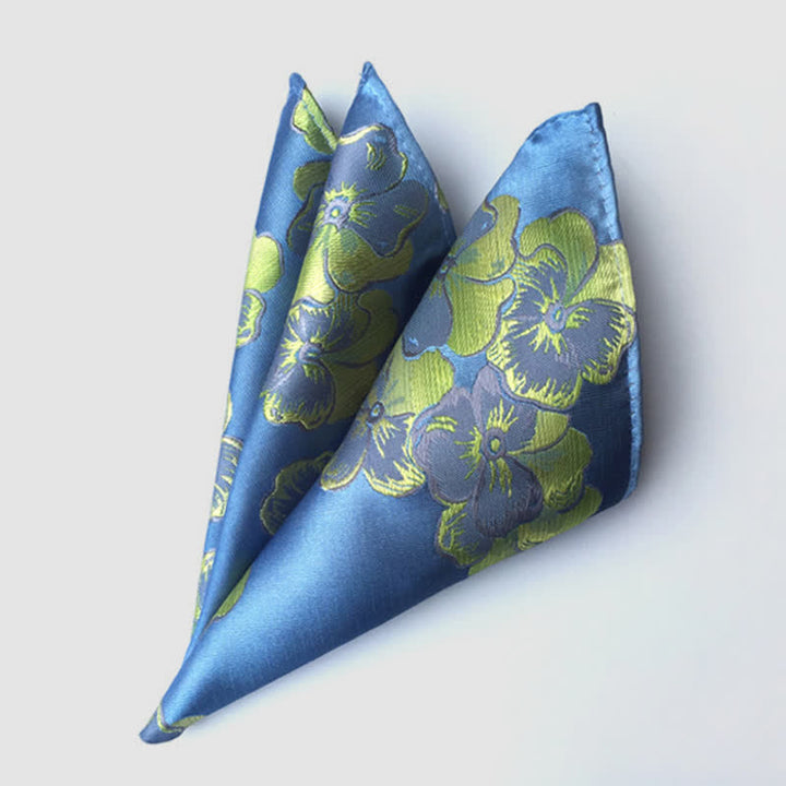 Pañuelo de bolsillo de boda con flores de cachemira de colores para hombre