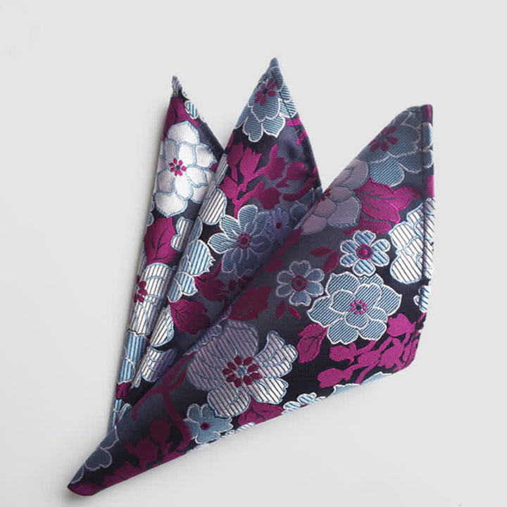 Pañuelo de bolsillo de boda con flores de cachemira de colores para hombre