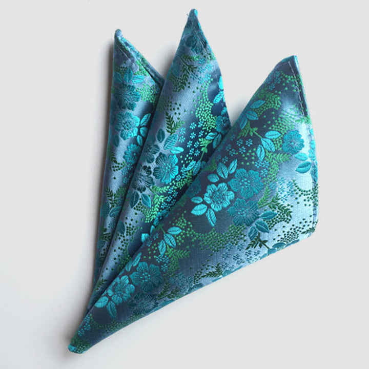 Pañuelo de bolsillo de boda con flores de cachemira de colores para hombre
