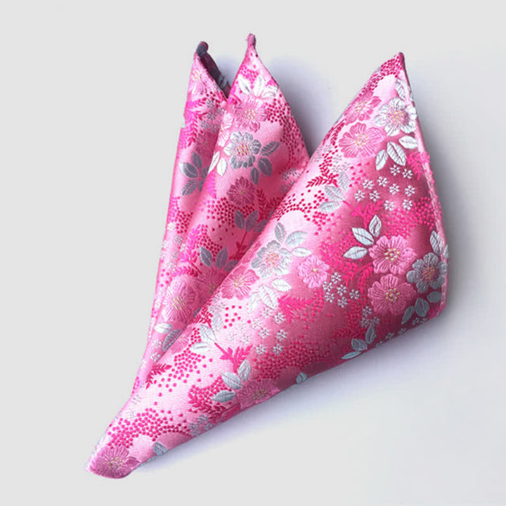 Pañuelo de bolsillo de boda con flores de cachemira de colores para hombre