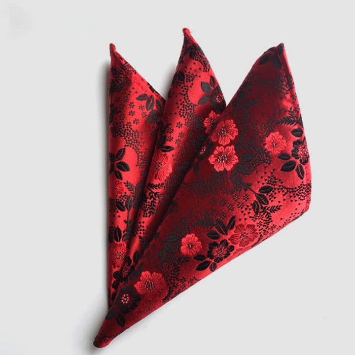Pañuelo de bolsillo de boda con flores de cachemira de colores para hombre