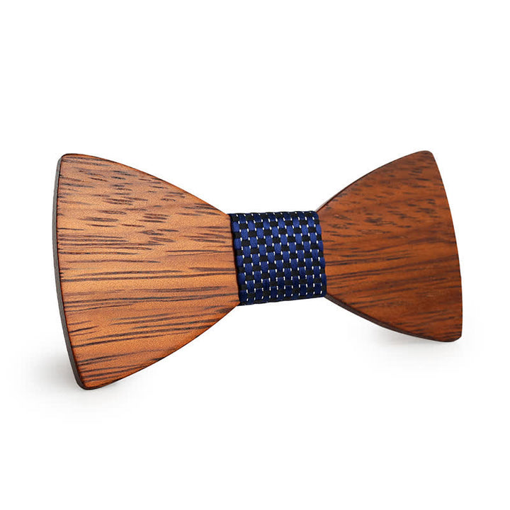 Pajarita de madera de bambú hecha a mano para hombre