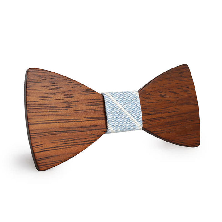 Pajarita de madera de bambú hecha a mano para hombre