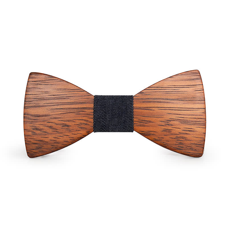 Pajarita de madera de bambú hecha a mano para hombre