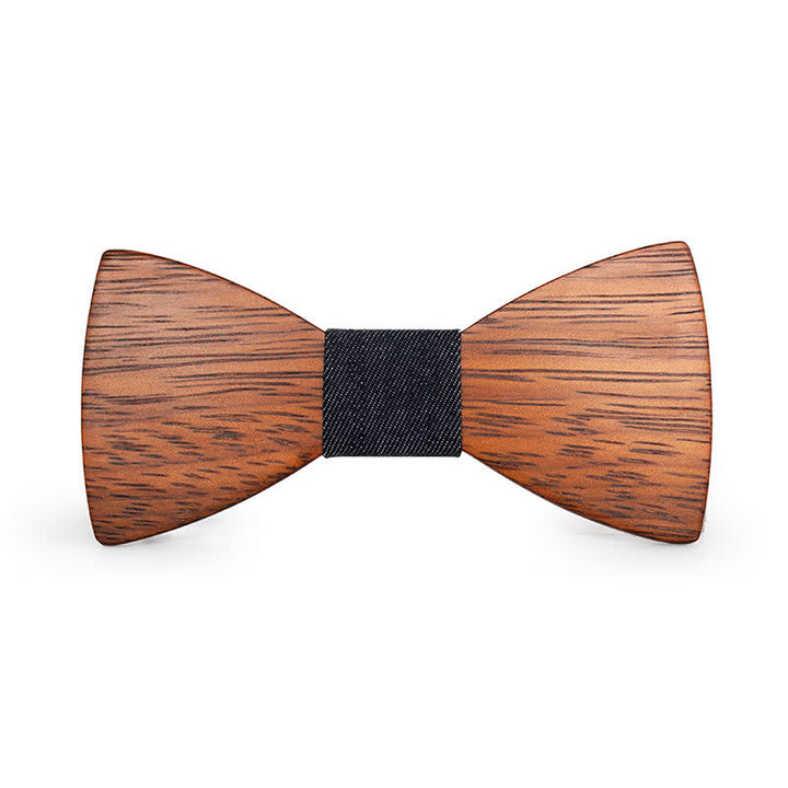 Pajarita de madera de bambú hecha a mano para hombre