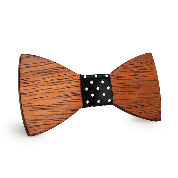 Pajarita de madera de bambú hecha a mano para hombre