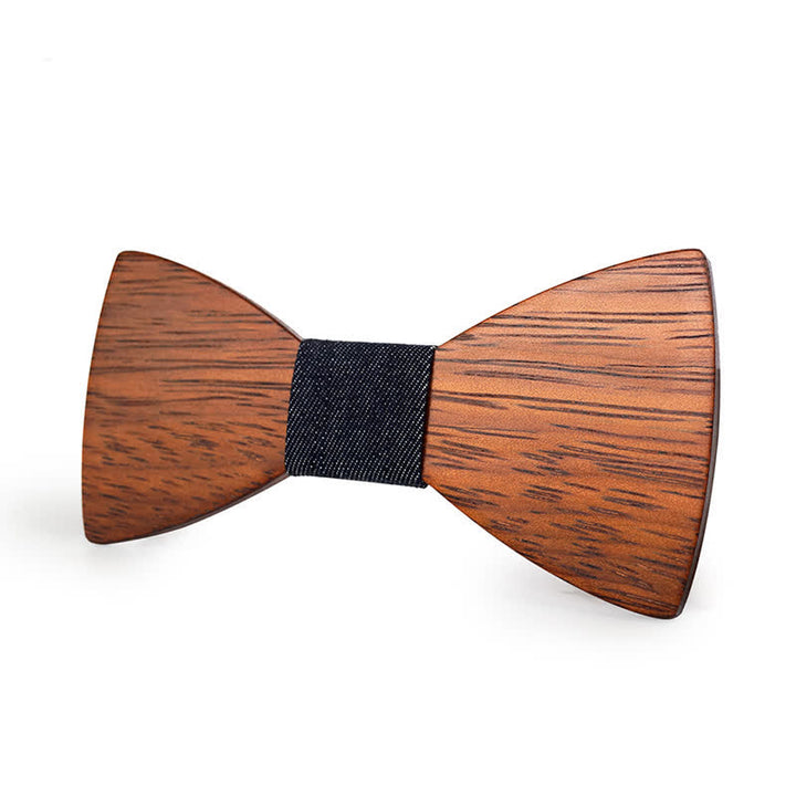 Pajarita de madera de bambú hecha a mano para hombre