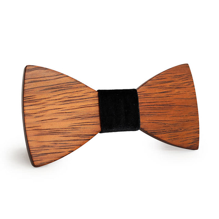 Pajarita de madera de bambú hecha a mano para hombre