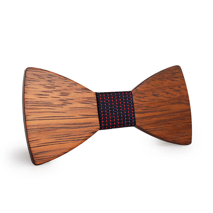 Pajarita de madera de bambú hecha a mano para hombre