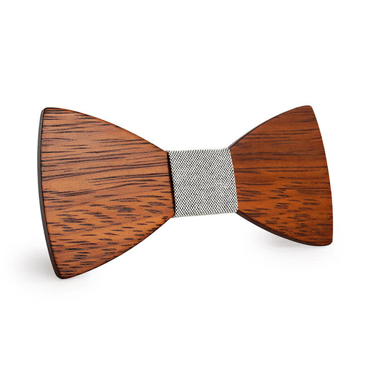 Pajarita de madera de bambú hecha a mano para hombre