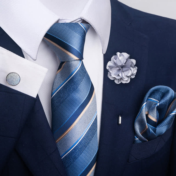 Juego de 4 pañuelos de bolsillo formales clásicos para hombre