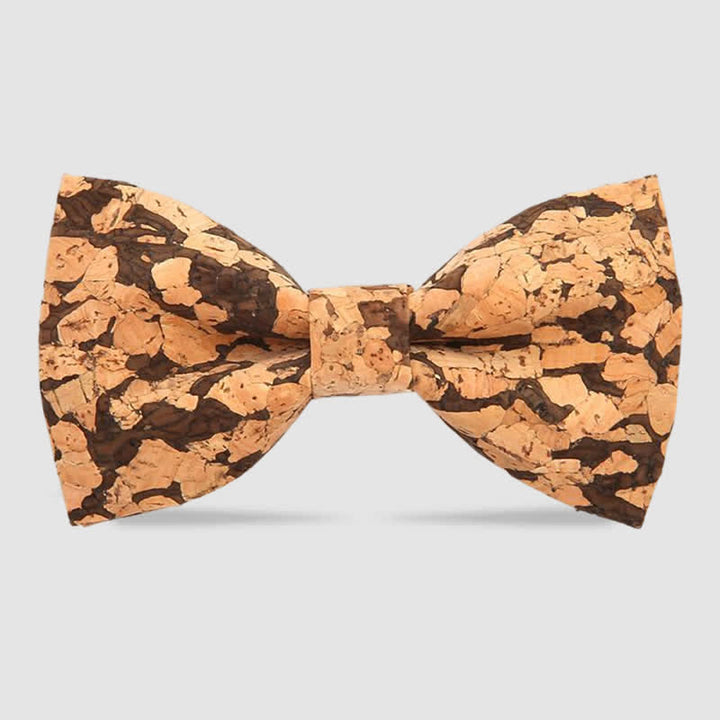 Pajarita de madera con corcho para hombre, creativa y sencilla