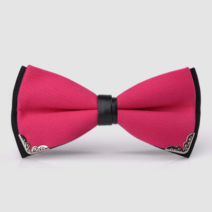 Pajarita elegante con detalles de metal dorado para hombre