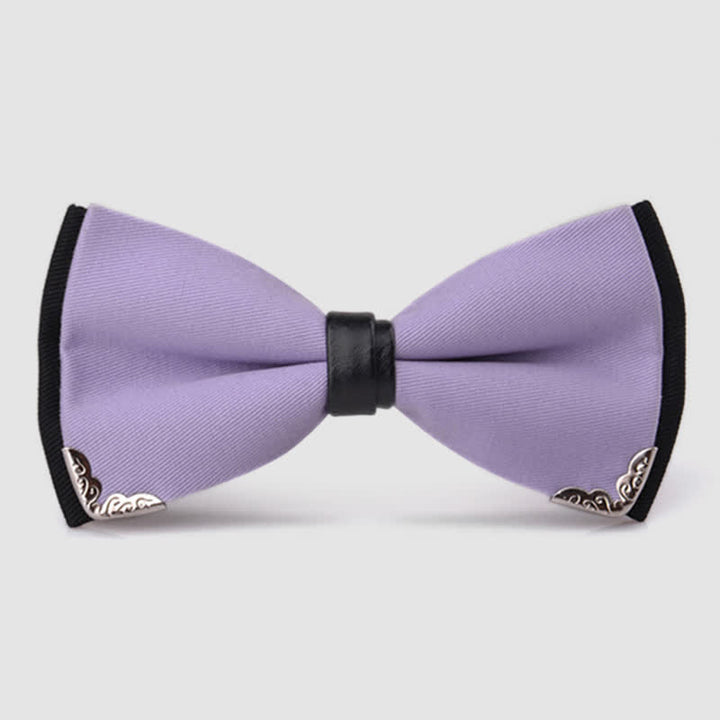 Pajarita elegante con detalles de metal dorado para hombre