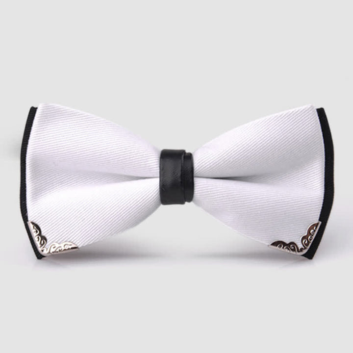 Pajarita elegante con detalles de metal dorado para hombre
