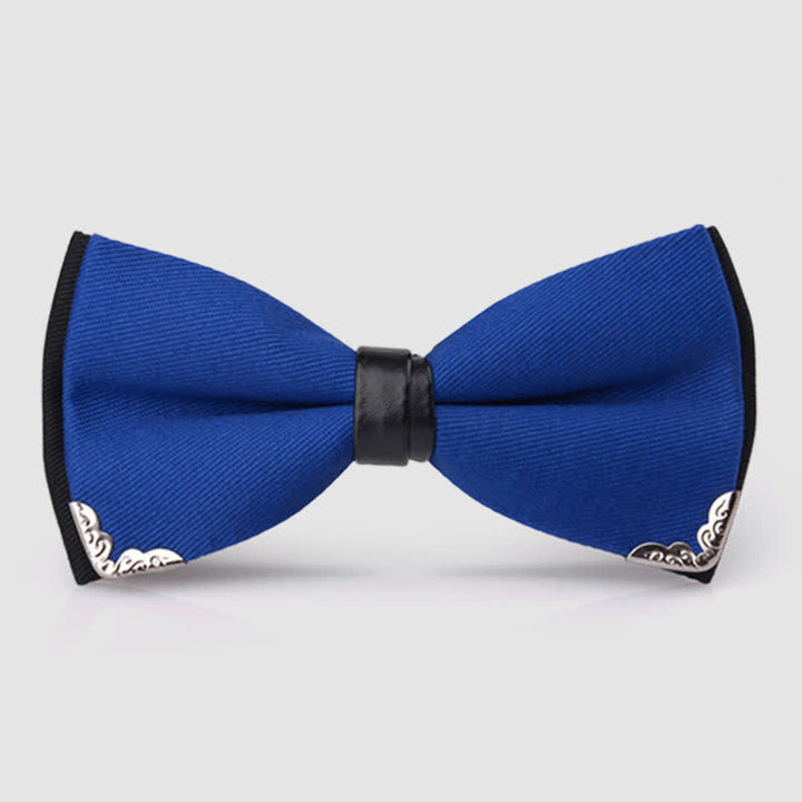 Pajarita elegante con detalles de metal dorado para hombre