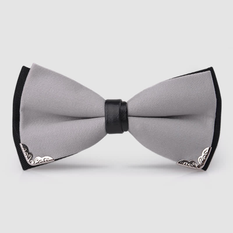 Pajarita elegante con detalles de metal dorado para hombre