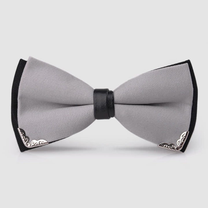 Pajarita elegante con detalles de metal dorado para hombre