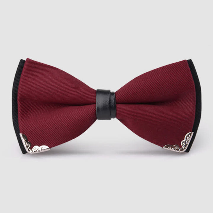 Pajarita elegante con detalles de metal dorado para hombre