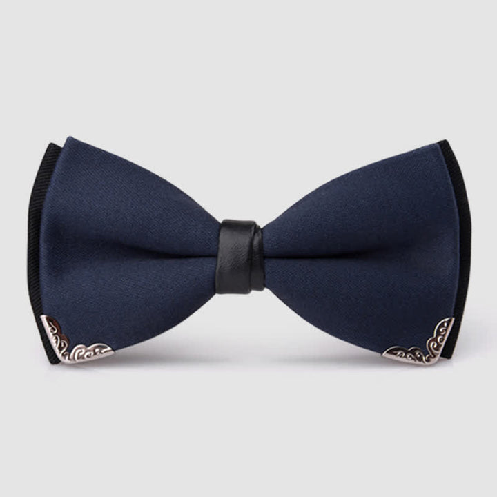 Pajarita elegante con detalles de metal dorado para hombre