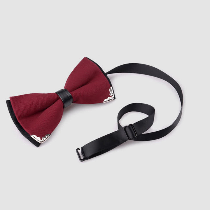 Pajarita elegante con detalles de metal dorado para hombre