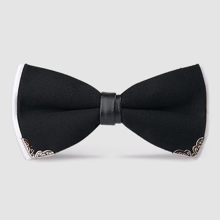 Pajarita elegante con detalles de metal dorado para hombre