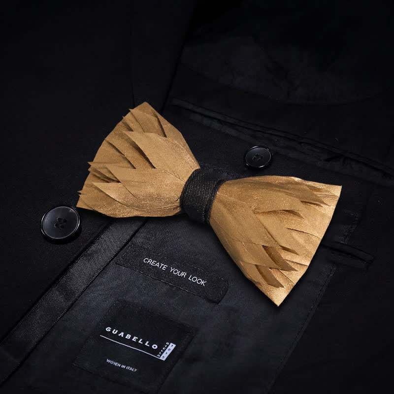 Pajarita de plumas de oro macizo Sunshine