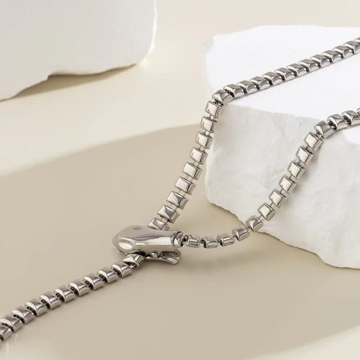Cinturón de metal con cadena de serpiente estilo retro para mujer