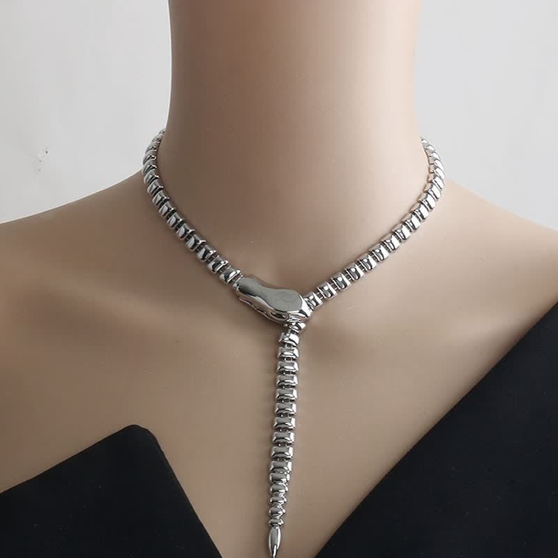 Cinturón de metal con cadena de serpiente estilo retro para mujer