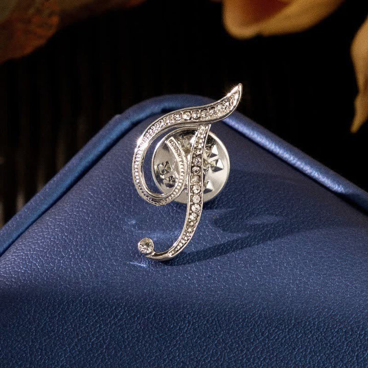 Broche de plata con diamantes de imitación y letra inicial del alfabeto 26 - image 20