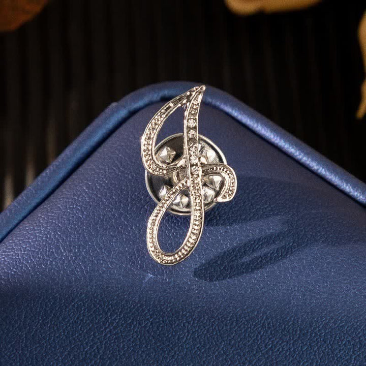 Broche de plata con diamantes de imitación y letra inicial del alfabeto 26 - image 10