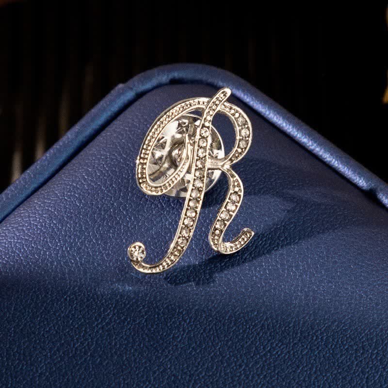 Broche de plata con diamantes de imitación y letra inicial del alfabeto 26 - image 18