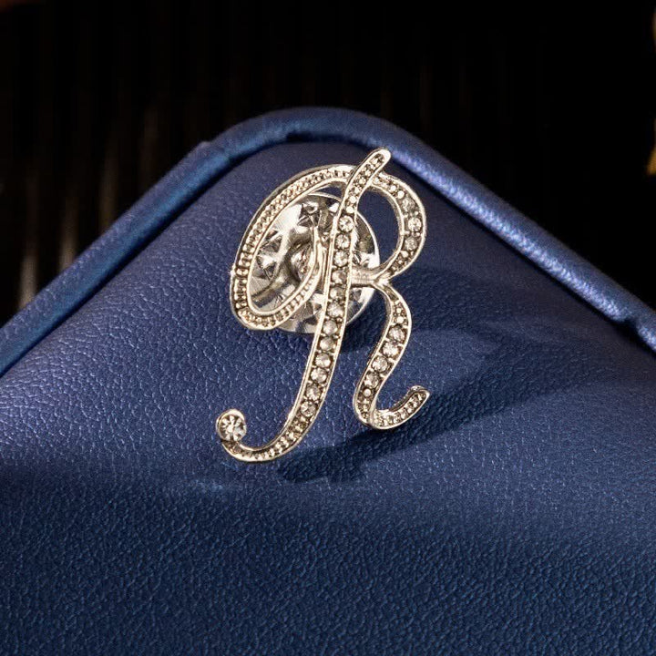 Broche de plata con diamantes de imitación y letra inicial del alfabeto 26 - image 18