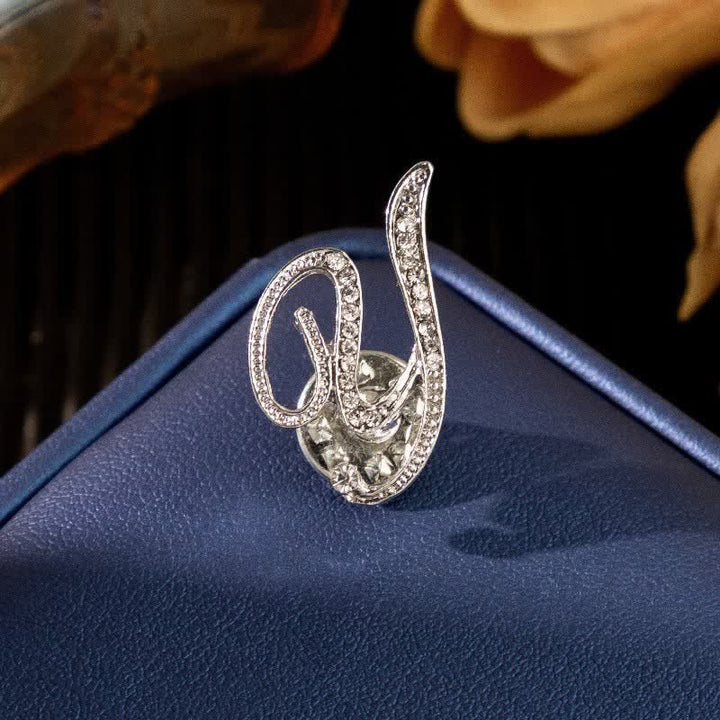 Broche de plata con diamantes de imitación y letra inicial del alfabeto 26 - image 25