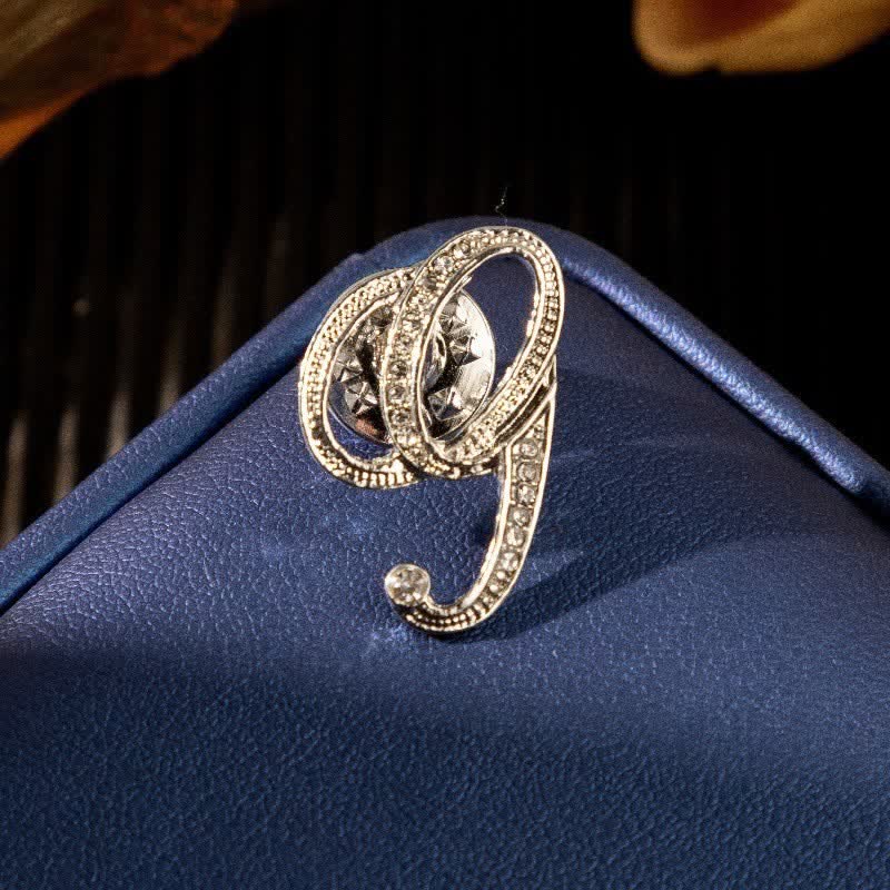 Broche de plata con diamantes de imitación y letra inicial del alfabeto 26 - image 7
