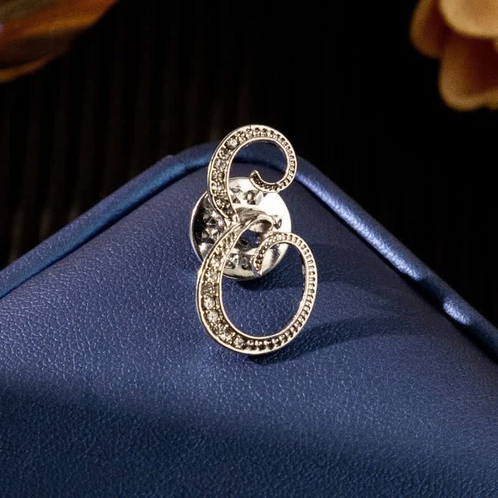 Broche de plata con diamantes de imitación y letra inicial del alfabeto 26 - image 5