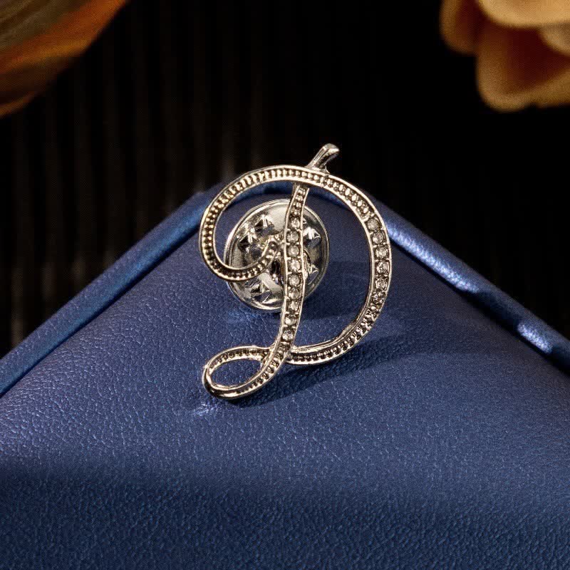 Broche de plata con diamantes de imitación y letra inicial del alfabeto 26 - image 4