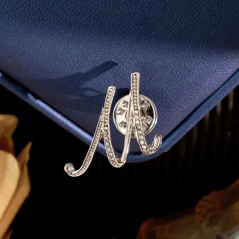 Broche de plata con diamantes de imitación y letra inicial del alfabeto 26 - image 13