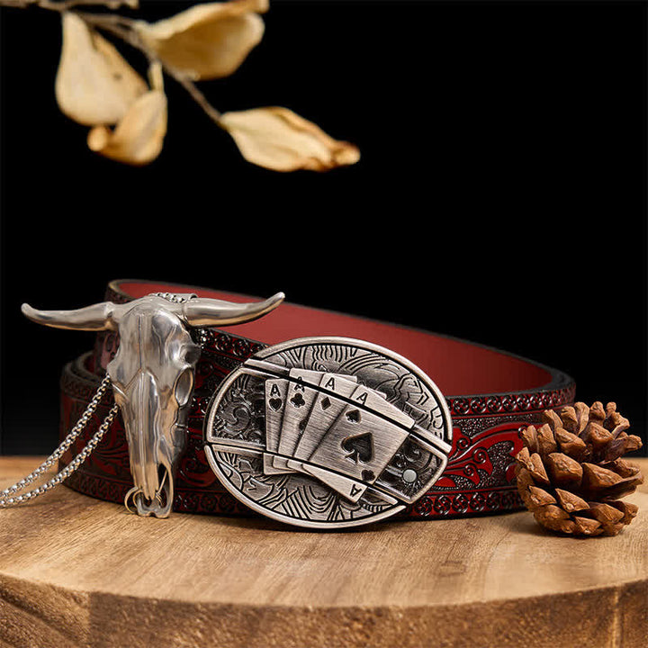 Conjunto de colgante de toro de cuernos largos con hebilla de cuchillo oculto de Western Gadget DIY