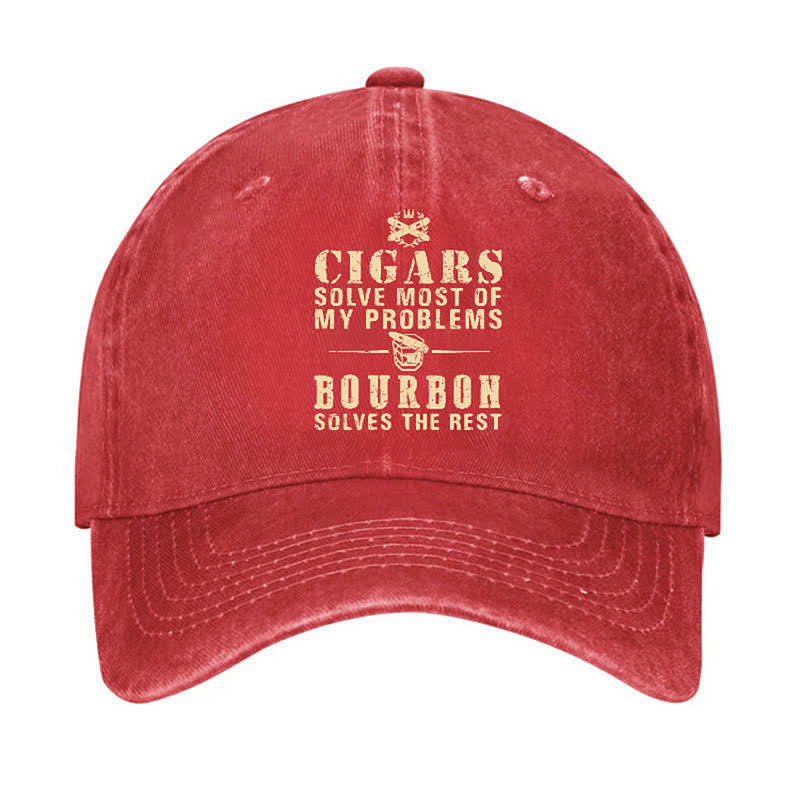 Gorra de béisbol ajustable Bourbon Solve The Rest Problems
