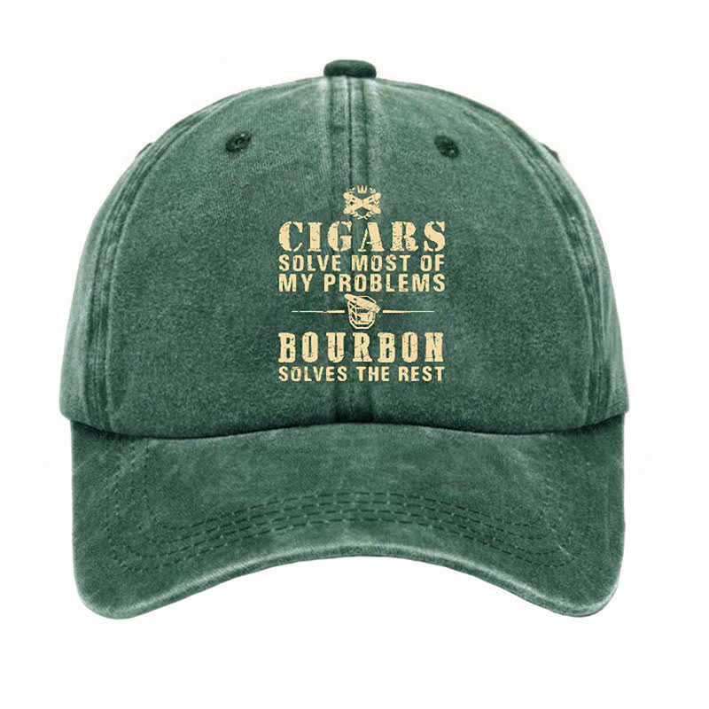 Gorra de béisbol ajustable Bourbon Solve The Rest Problems