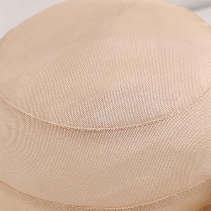 Sombrero de sol de seda plegable para playa, con ala ancha y flores, para mujer