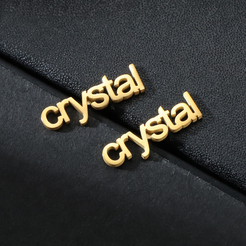 Un par de gemelos con broche personalizado de oro con tu nombre