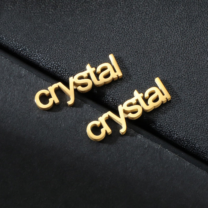 Un par de gemelos con broche personalizado de oro con tu nombre