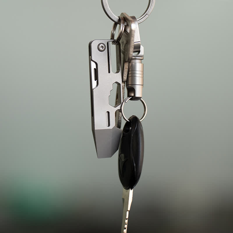 Mini llavero con cuchillo plegable multifuncional EDC 9 en 1